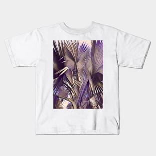 Disco Palm Pattern, Nature Pattern, Lavender and Green Palm Design, Nature design, tote bag, duvet cover, pillows, bags, apparel Kids T-Shirt